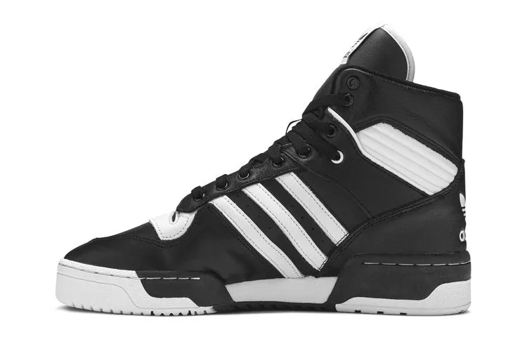 Adidas Rivalry Hi 'Black White' Sneakers, Black