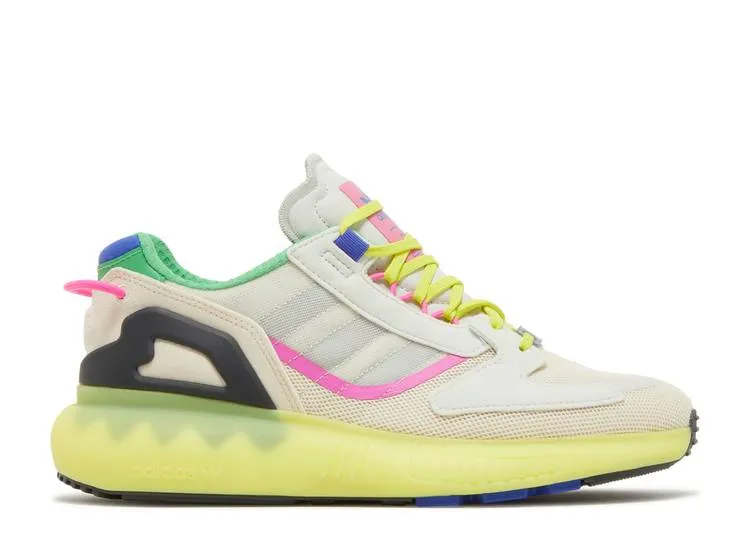 Adidas WMNS ZX 5000 BOOST 'WONDER WHITE ACID YELLOW' sneakers, white