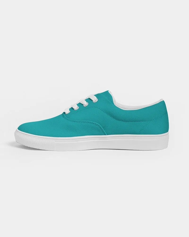Bright Green Cyan Men's Canvas Sneakers | Men's | Bright Pure Green Cyan | C100M0Y38K0