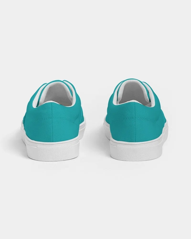 Bright Green Cyan Men's Canvas Sneakers | Men's | Bright Pure Green Cyan | C100M0Y38K0