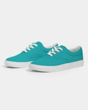 Bright Green Cyan Men's Canvas Sneakers | Men's | Bright Pure Green Cyan | C100M0Y38K0
