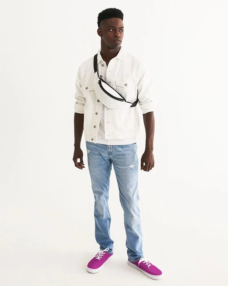 Bright Magenta Purple Men's Canvas Sneakers | Men's | Bright Pure Magenta Purple | C25M100Y0K0