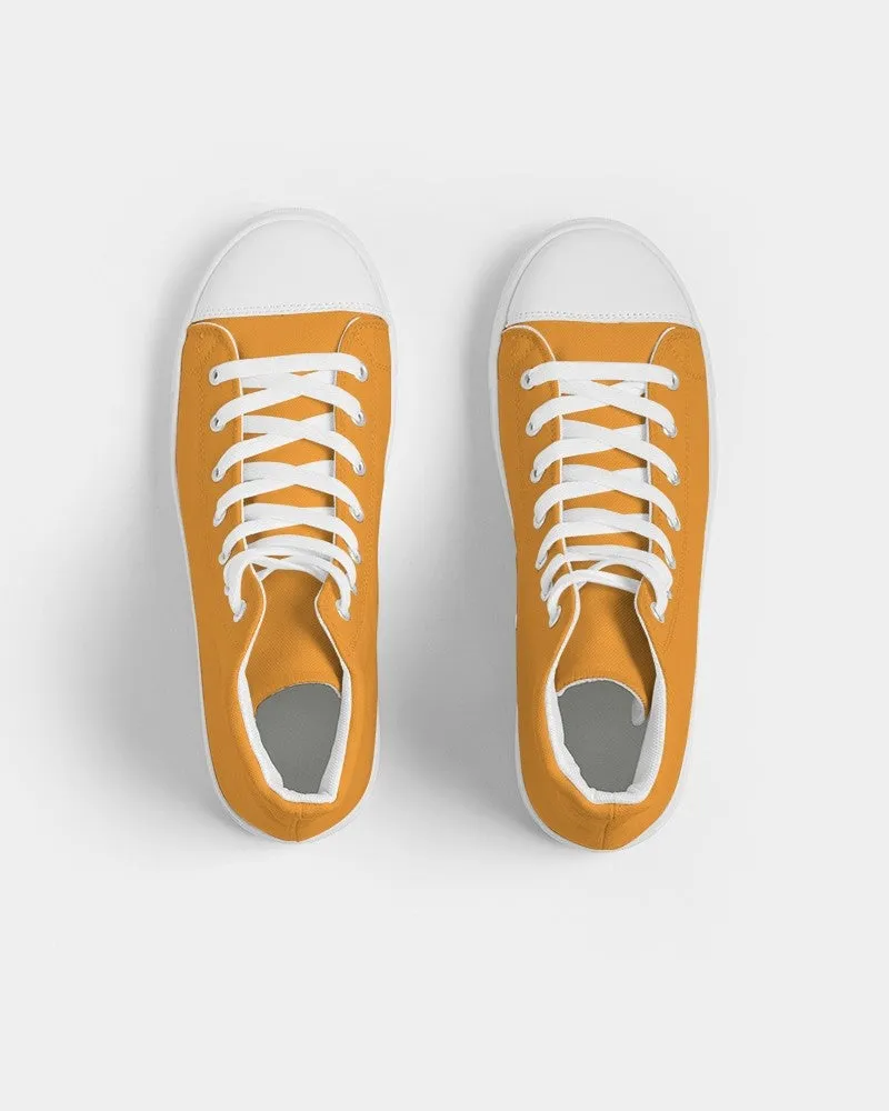 Bright Orange Men's High-top Canvas Sneakers | Men's | Bright Pure Orange | C0M50Y100K0