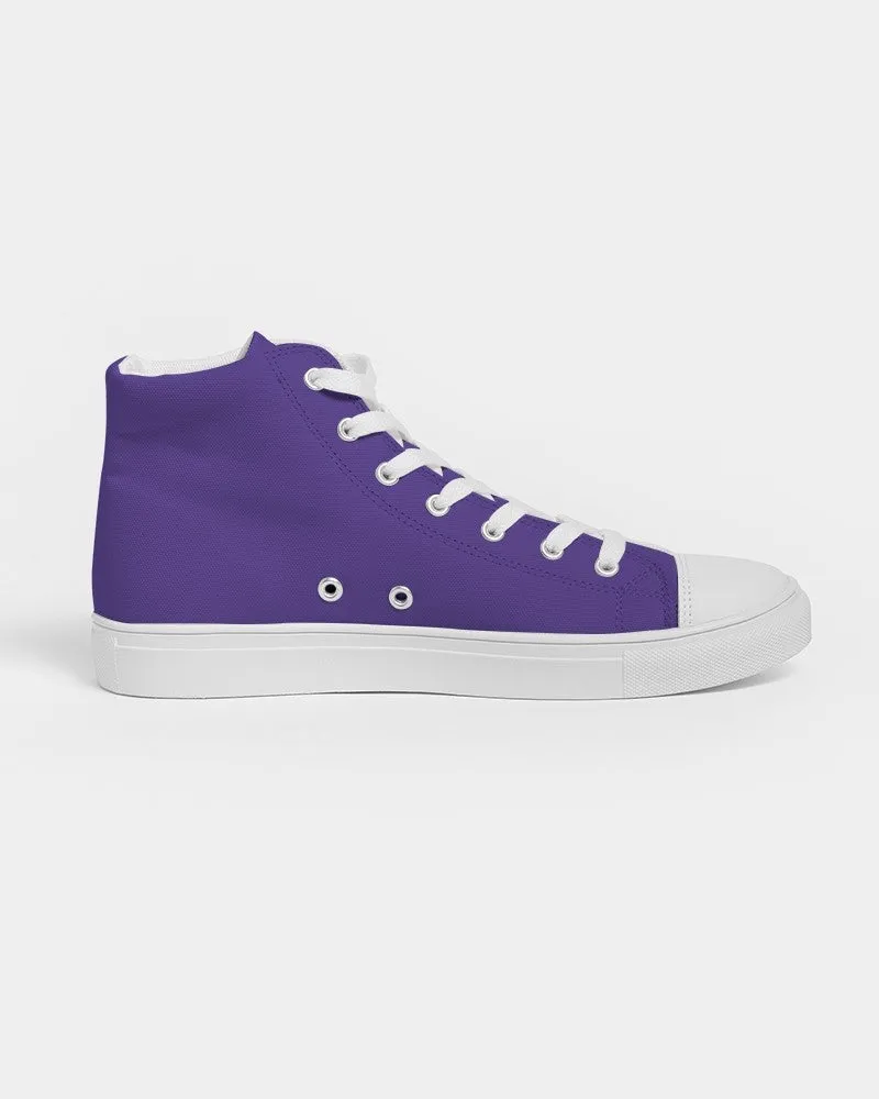 Bright Violet Women's High-top Canvas Sneakers | Women's | Bright Pure Violet | C88M100Y0K0