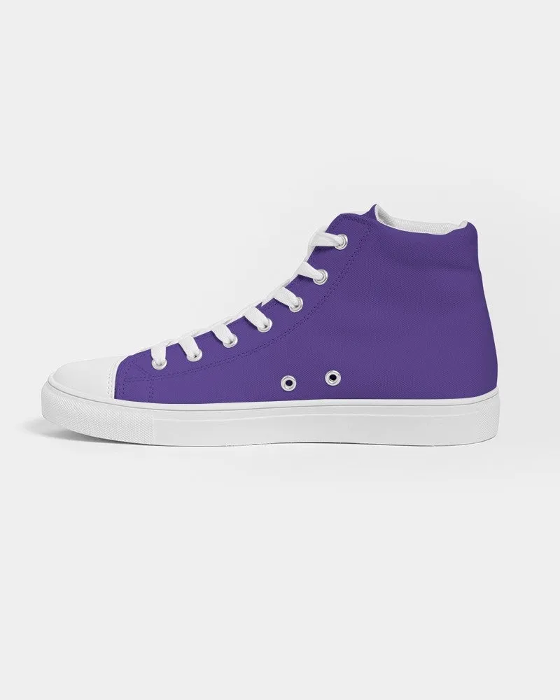 Bright Violet Women's High-top Canvas Sneakers | Women's | Bright Pure Violet | C88M100Y0K0