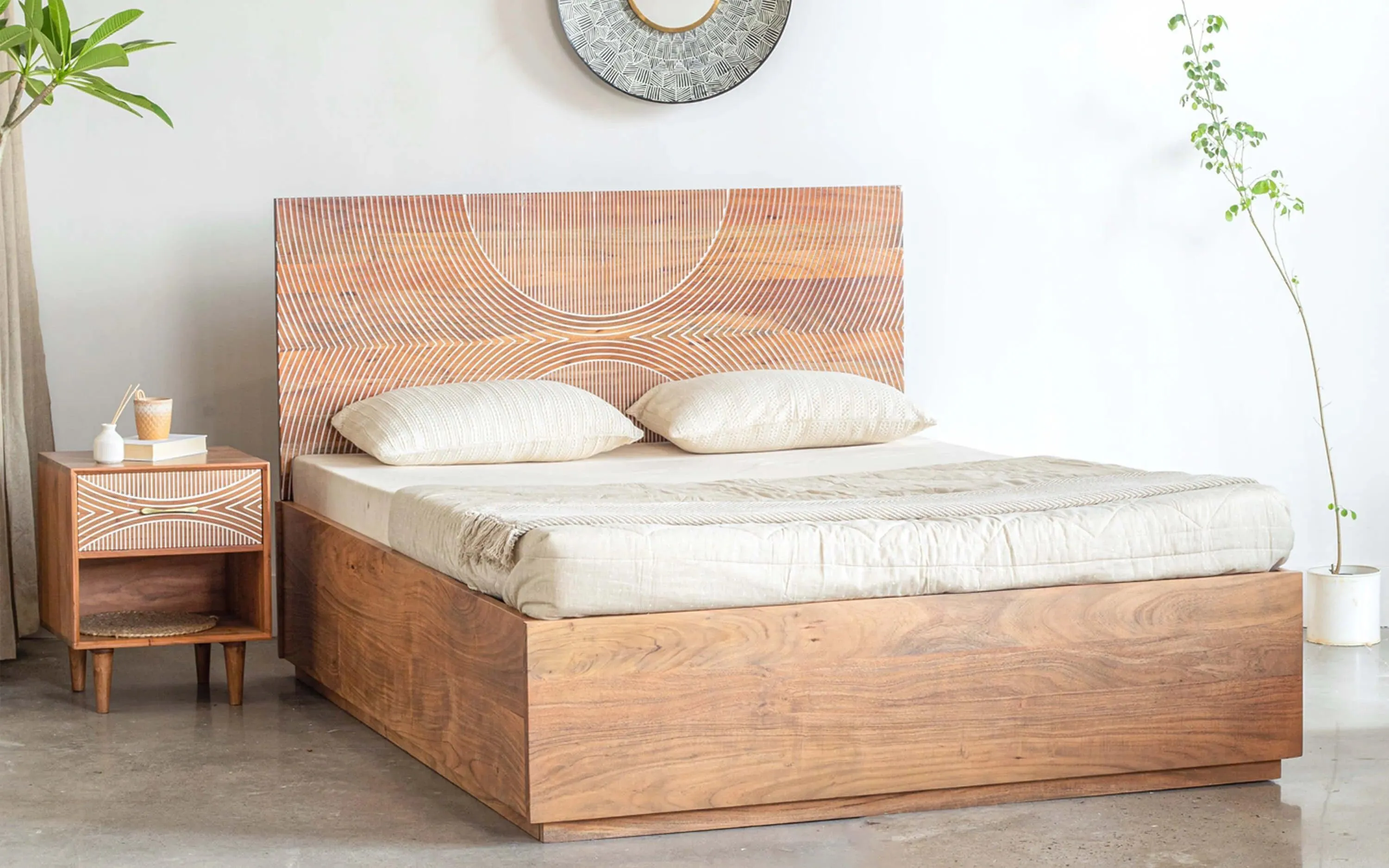 Bunka Modern Designed Hydraulic Bed | Wooden Storage Bed For Bedroom