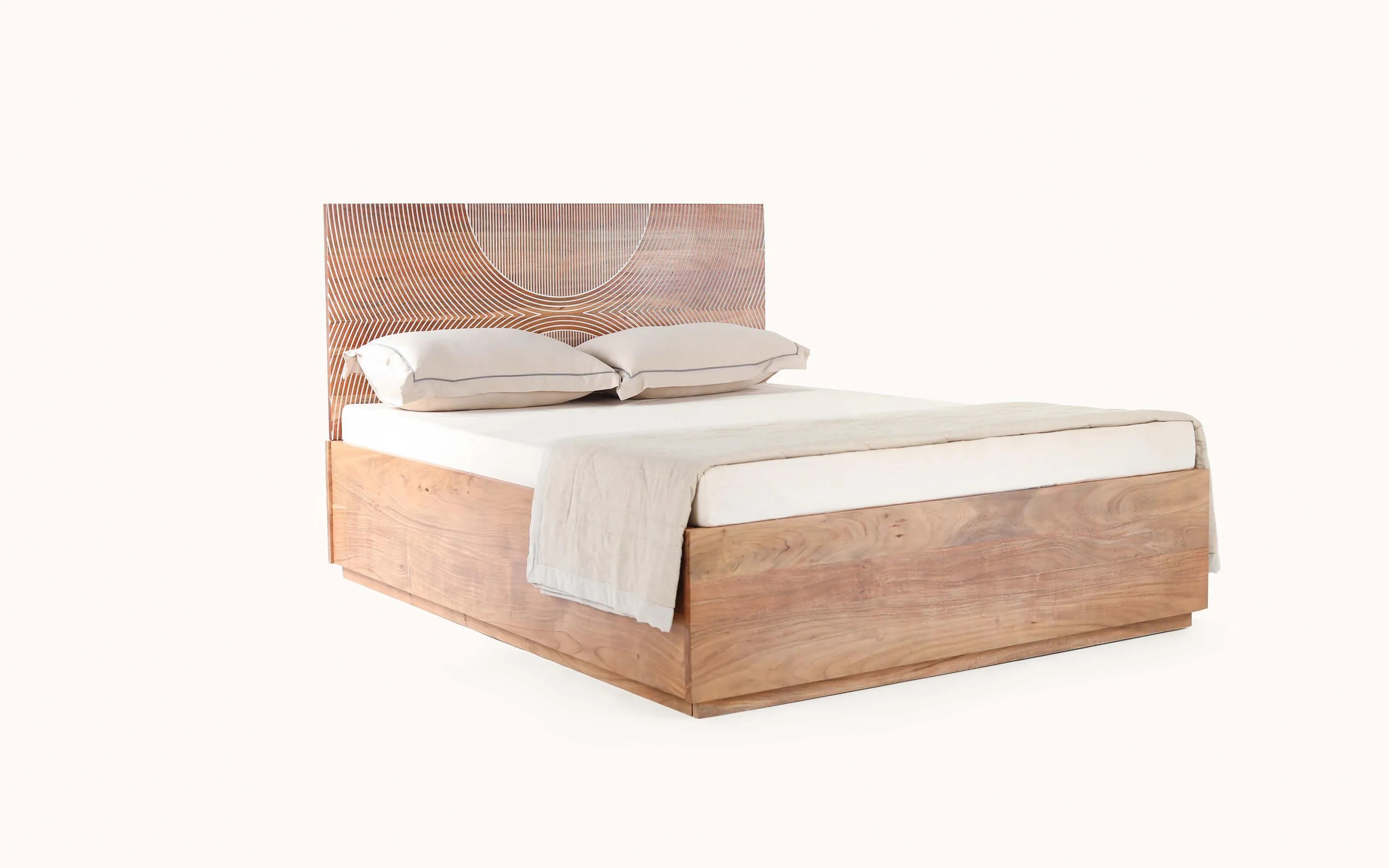 Bunka Modern Designed Hydraulic Bed | Wooden Storage Bed For Bedroom