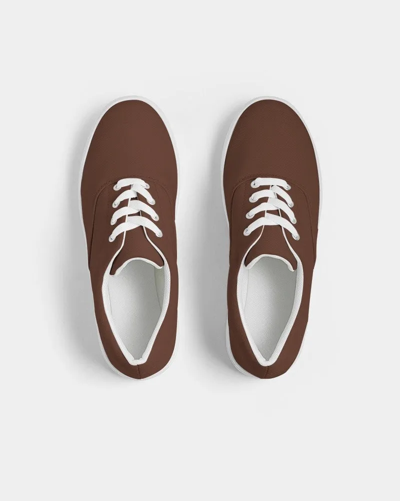 Dark Red Brown Women's Canvas Sneakers | Women's | Dark Pastel Red Brown | C0M60Y60K80