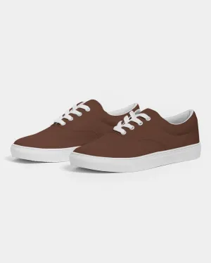 Dark Red Brown Women's Canvas Sneakers | Women's | Dark Pastel Red Brown | C0M60Y60K80