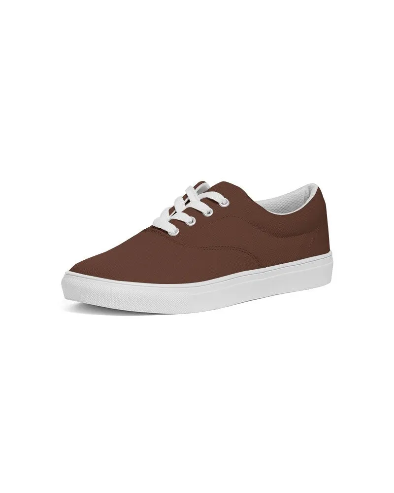 Dark Red Brown Women's Canvas Sneakers | Women's | Dark Pastel Red Brown | C0M60Y60K80