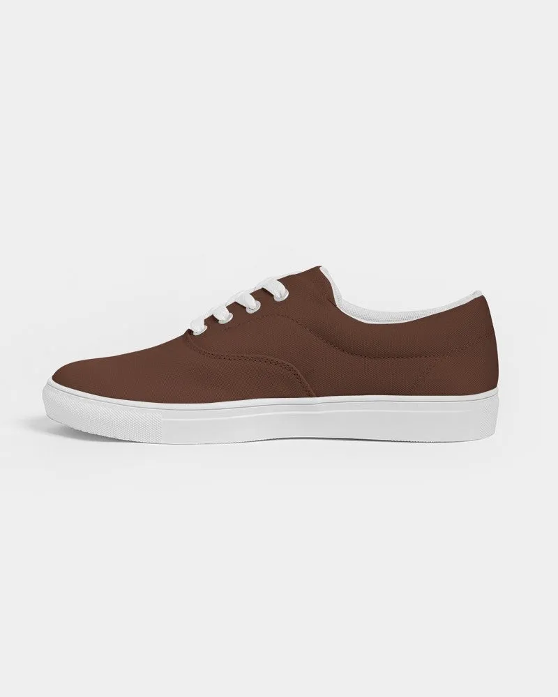 Dark Red Brown Women's Canvas Sneakers | Women's | Dark Pastel Red Brown | C0M60Y60K80