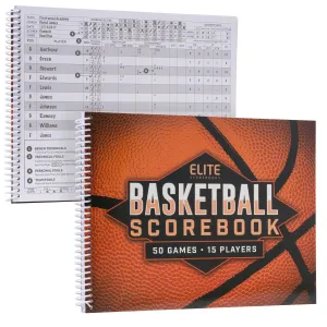 Elite Basketball Scorebook - 50 Games