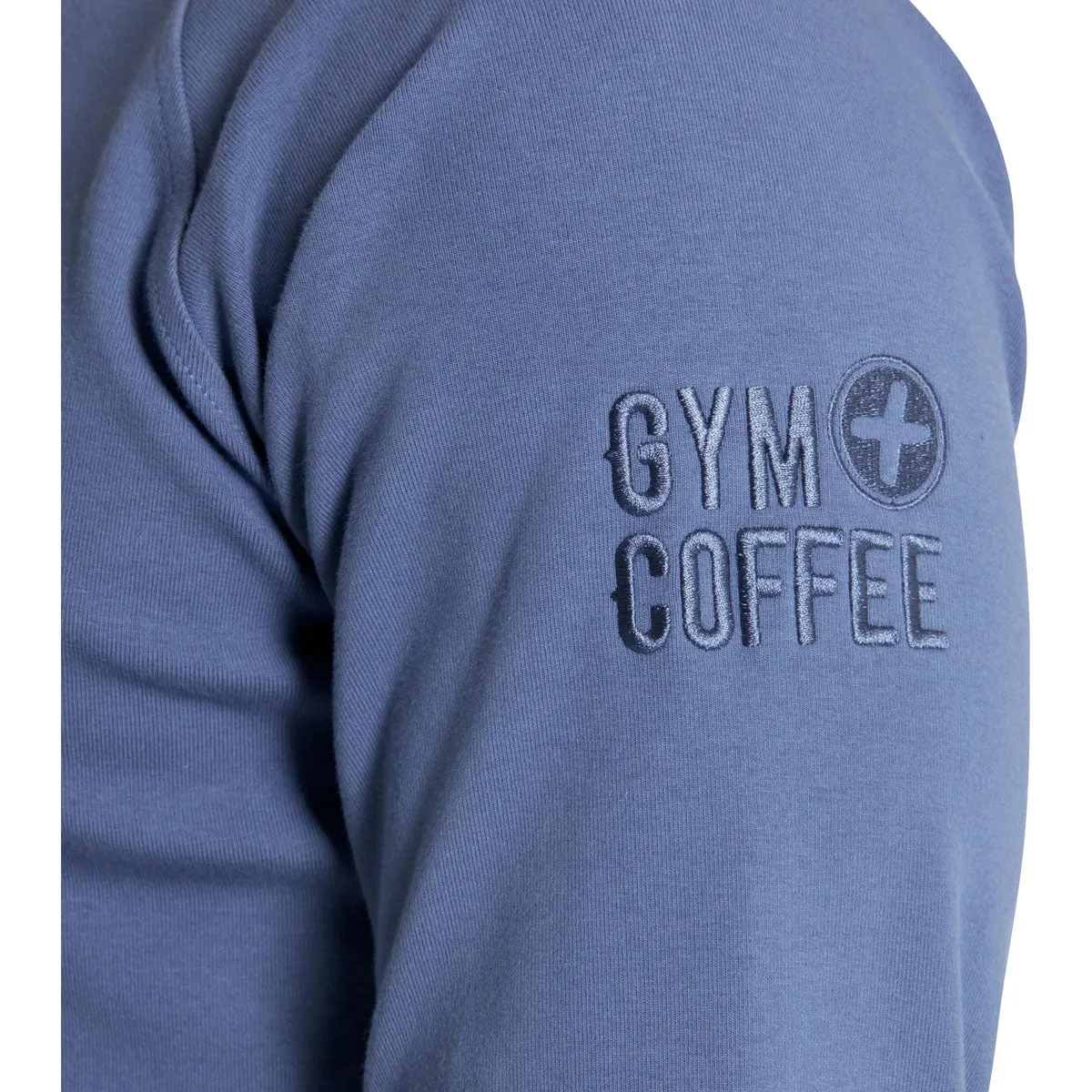 Gym Coffee Chill Half Zip Hoodie - Mens - Thunder Blue