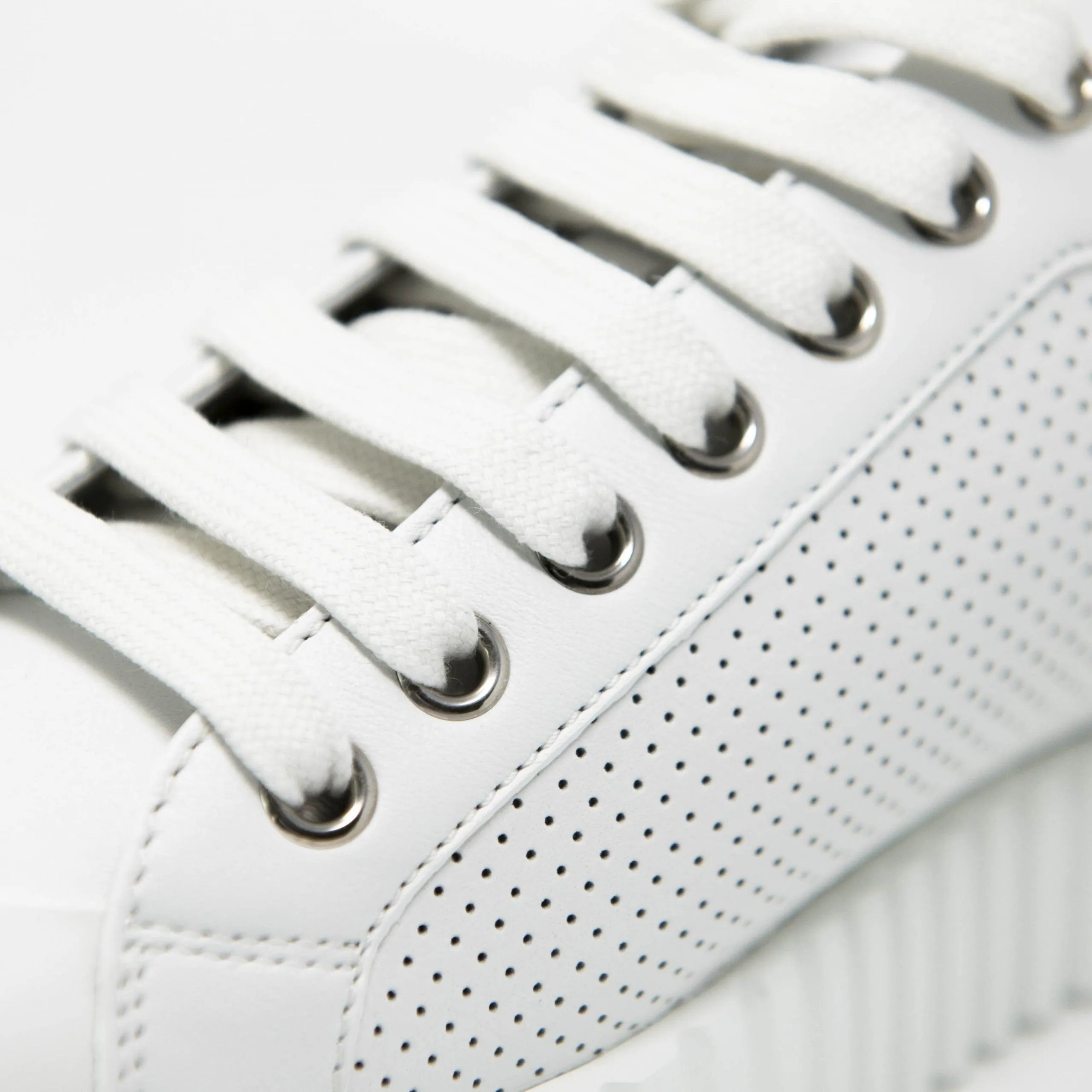 Hermes White Veau Cross Sneakers 36