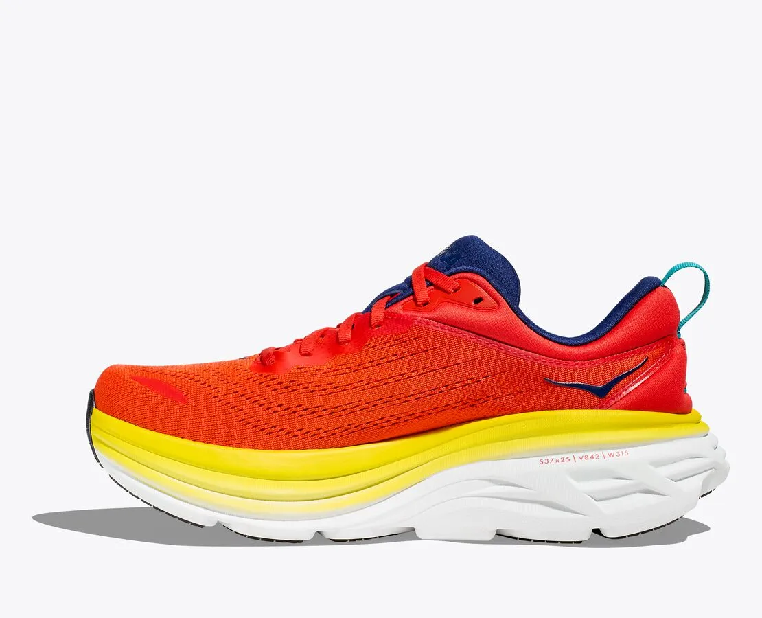 Hoka One One scarpa da corsa da uomo M Bondi 8 1123202/RAFL rosso fuoco