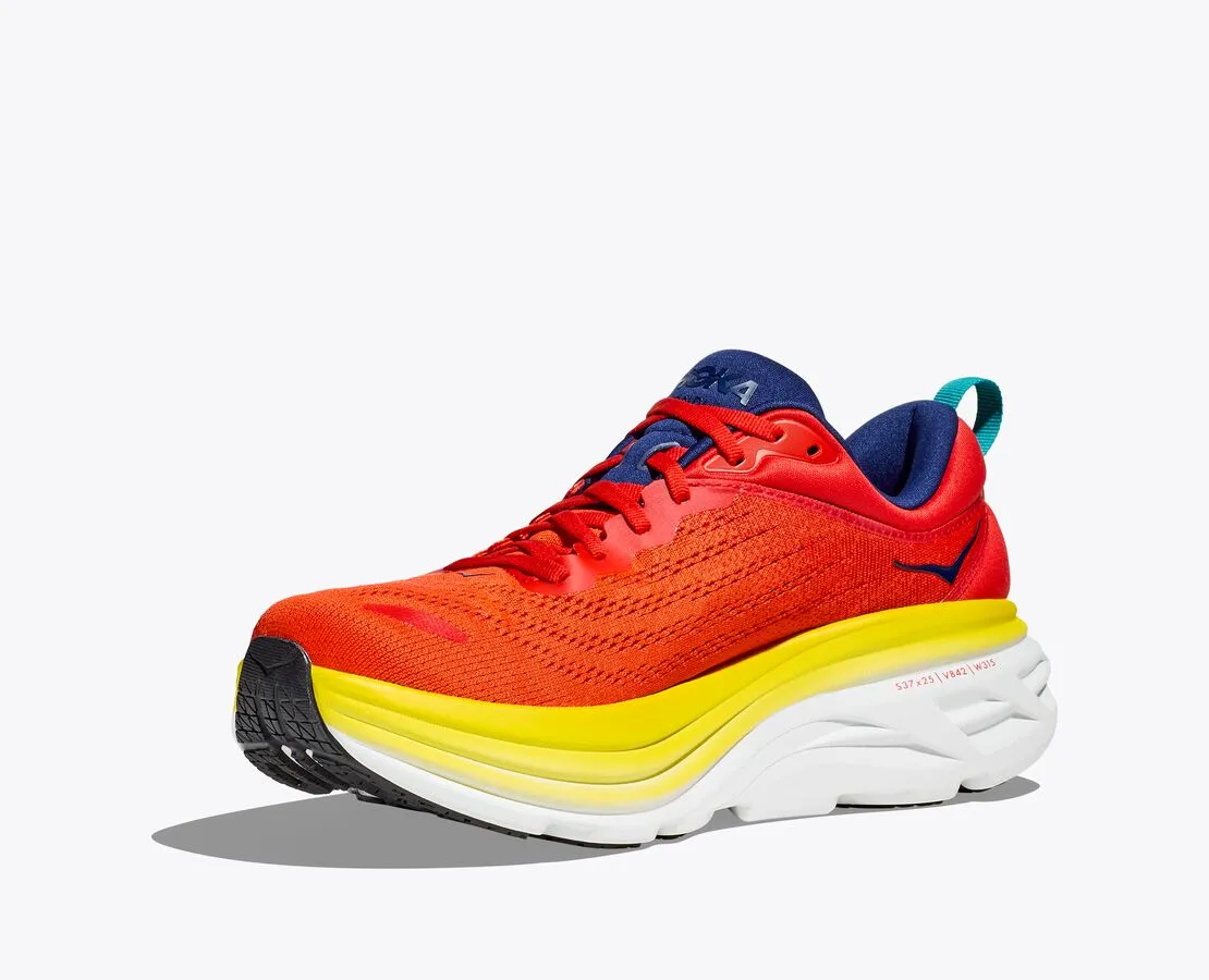 Hoka One One scarpa da corsa da uomo M Bondi 8 1123202/RAFL rosso fuoco