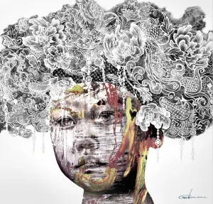 Innocent Hand Embellished Canvas by Gary McNamara