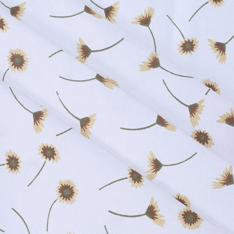 Luciana Floral Printed Bedsheet - Yellow