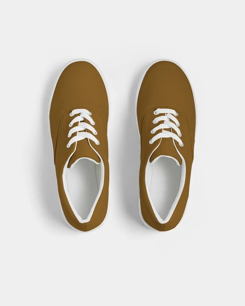 Medium Dark Orange Men's Canvas Sneakers | Men's | Medium Dark Pure Orange | C0M50Y100K60