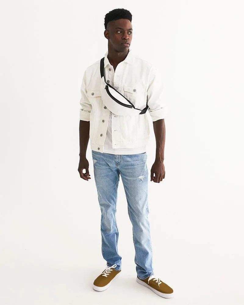 Medium Dark Orange Men's Canvas Sneakers | Men's | Medium Dark Pure Orange | C0M50Y100K60