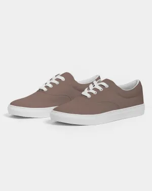 Medium Dark Red Brown Women's Canvas Sneakers | Women's | Medium Dark Pale Pastel Red Brown | C0M30Y30K60