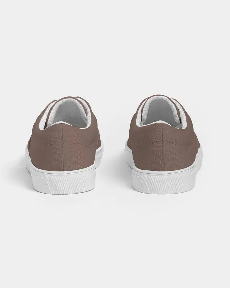 Medium Dark Red Brown Women's Canvas Sneakers | Women's | Medium Dark Pale Pastel Red Brown | C0M30Y30K60
