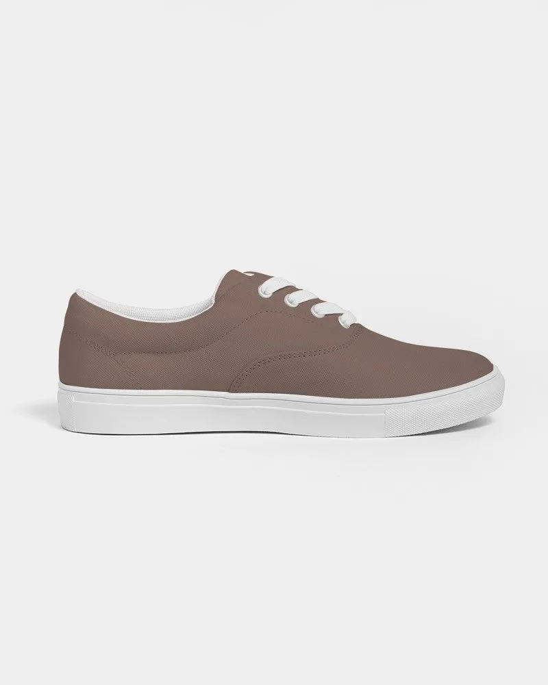 Medium Dark Red Brown Women's Canvas Sneakers | Women's | Medium Dark Pale Pastel Red Brown | C0M30Y30K60