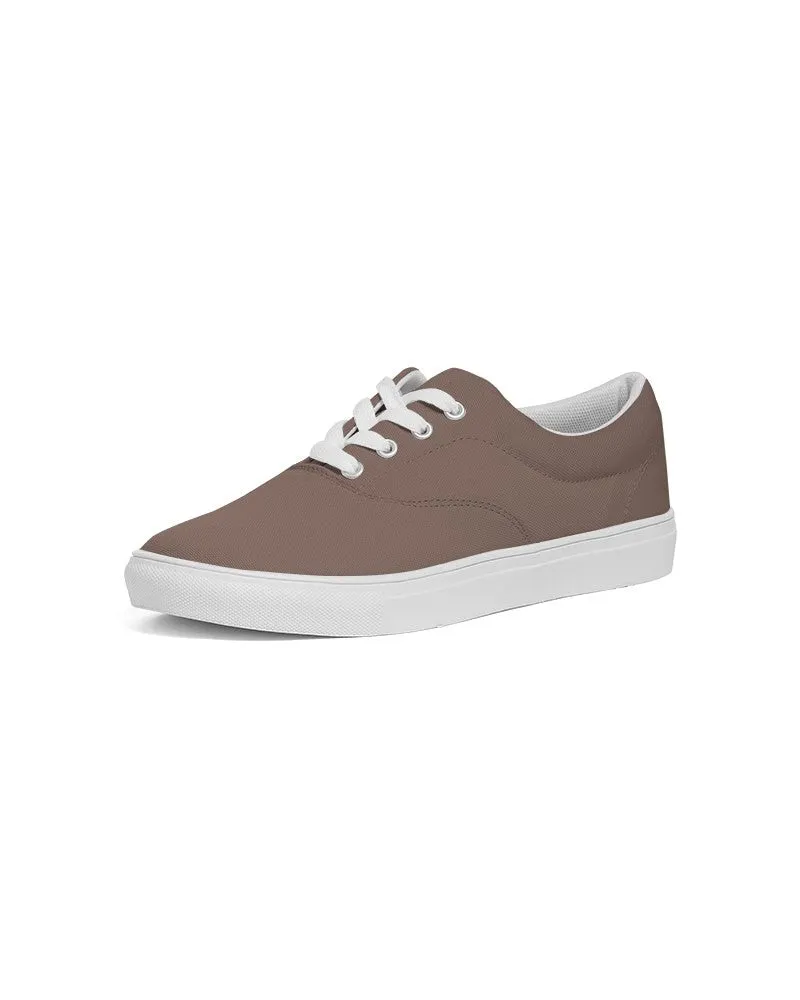 Medium Dark Red Brown Women's Canvas Sneakers | Women's | Medium Dark Pale Pastel Red Brown | C0M30Y30K60
