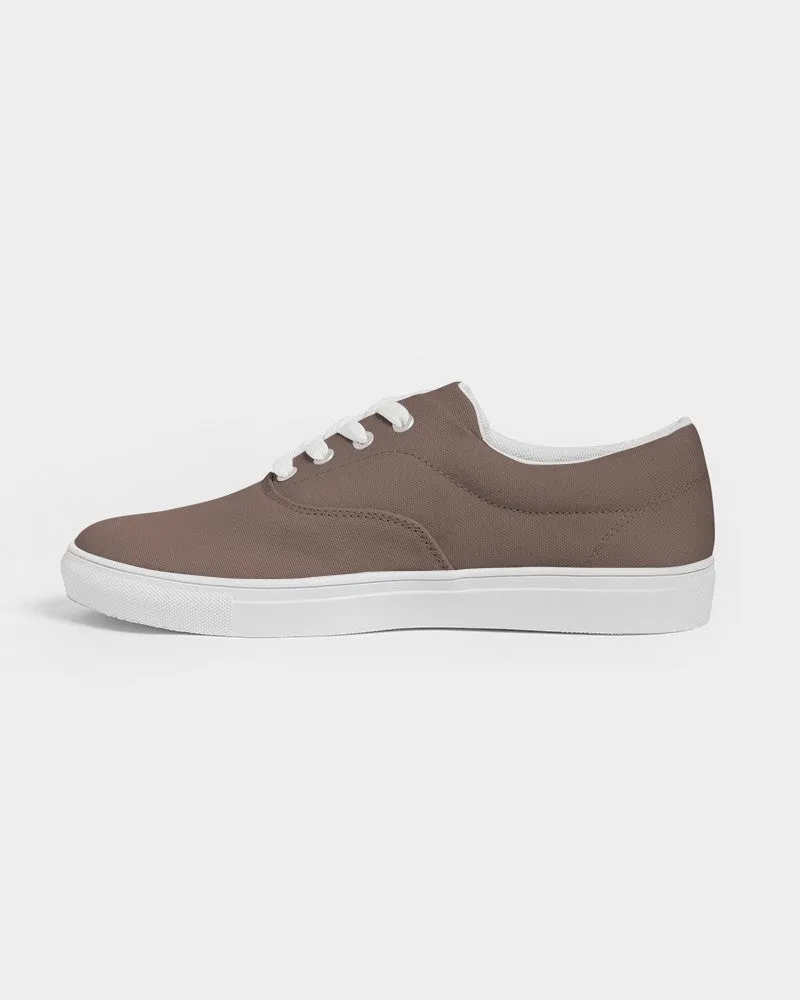 Medium Dark Red Brown Women's Canvas Sneakers | Women's | Medium Dark Pale Pastel Red Brown | C0M30Y30K60