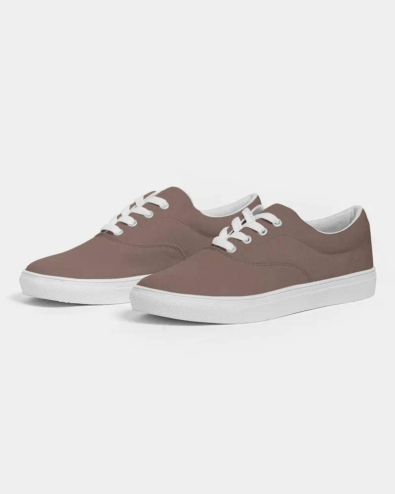 Medium Dark Red Brown Women's Canvas Sneakers | Women's | Medium Dark Pale Pastel Red Brown | C0M30Y30K60