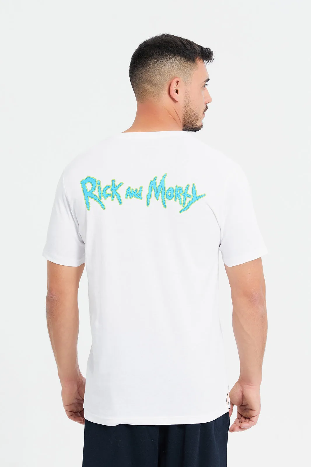 Men White Rick & Morty T-Shirt