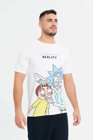 Men White Rick & Morty T-Shirt