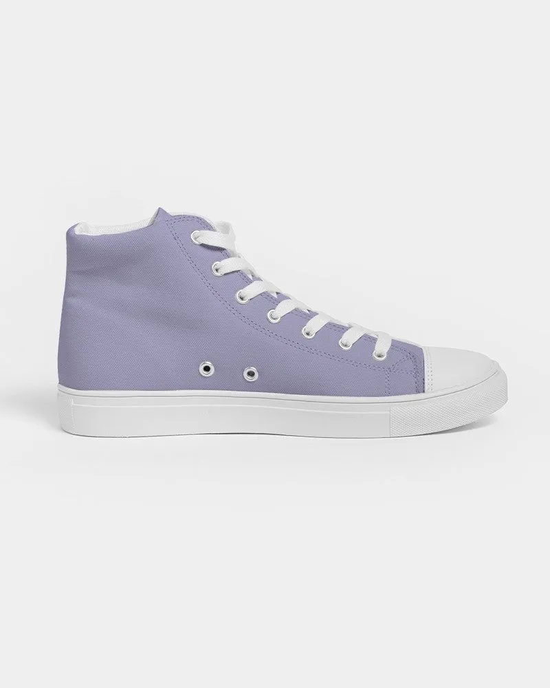Pale Pastel Blue Women's High-top Canvas Sneakers | Women's | Bright Pale Pastel Blue | C30M30Y0K0