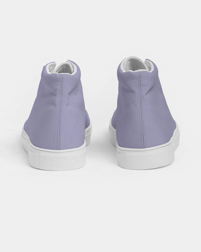 Pale Pastel Blue Women's High-top Canvas Sneakers | Women's | Bright Pale Pastel Blue | C30M30Y0K0