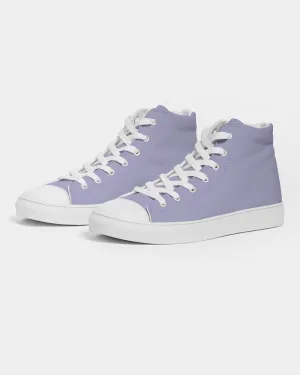 Pale Pastel Blue Women's High-top Canvas Sneakers | Women's | Bright Pale Pastel Blue | C30M30Y0K0