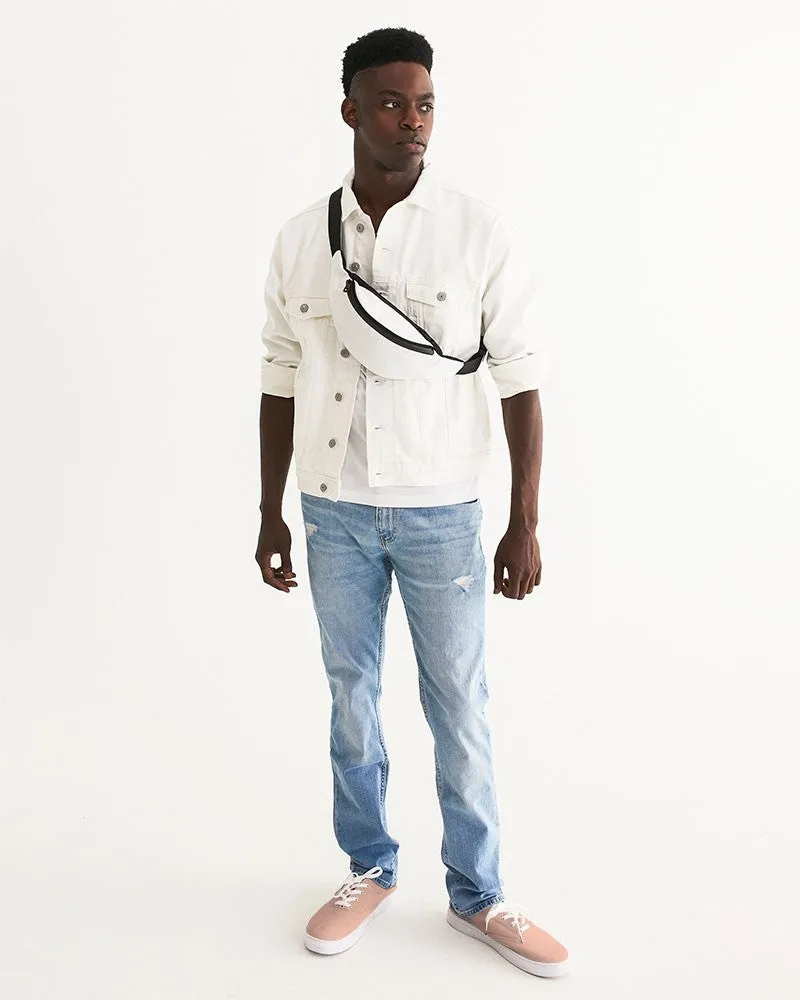 Pale Pastel Red Men's Canvas Sneakers | Men's | Bright Pale Pastel Red | C0M30Y30K0