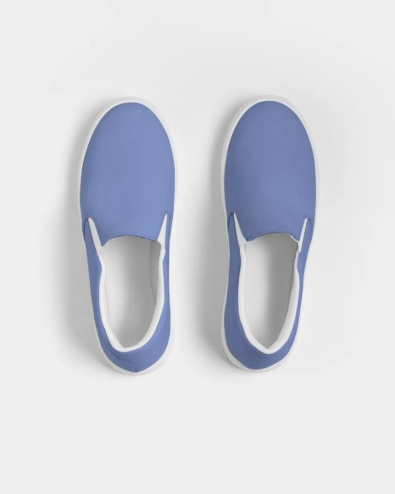 Pastel Blue Slip-On Canvas Sneakers | Women's | Bright Pastel Blue | C60M45Y0K0