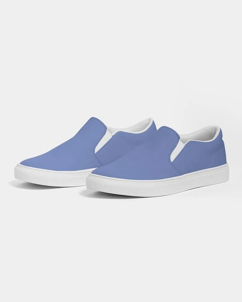 Pastel Blue Slip-On Canvas Sneakers | Women's | Bright Pastel Blue | C60M45Y0K0