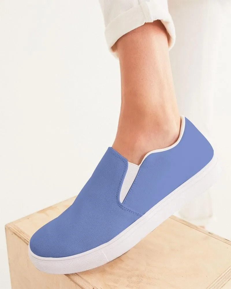 Pastel Blue Slip-On Canvas Sneakers | Women's | Bright Pastel Blue | C60M45Y0K0
