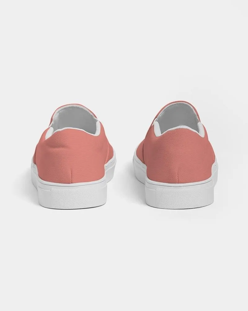 Pastel Pink Red Slip-On Canvas Sneakers | Men's | Bright Pastel Pink Red | C0M60Y45K0
