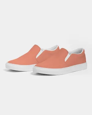 Pastel Red Slip-On Canvas Sneakers | Women's | Bright Pastel Red | C0M60Y60K0
