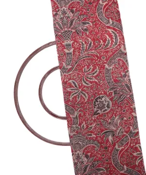 Red Colour Kalamkari Print Chanderi Fabric