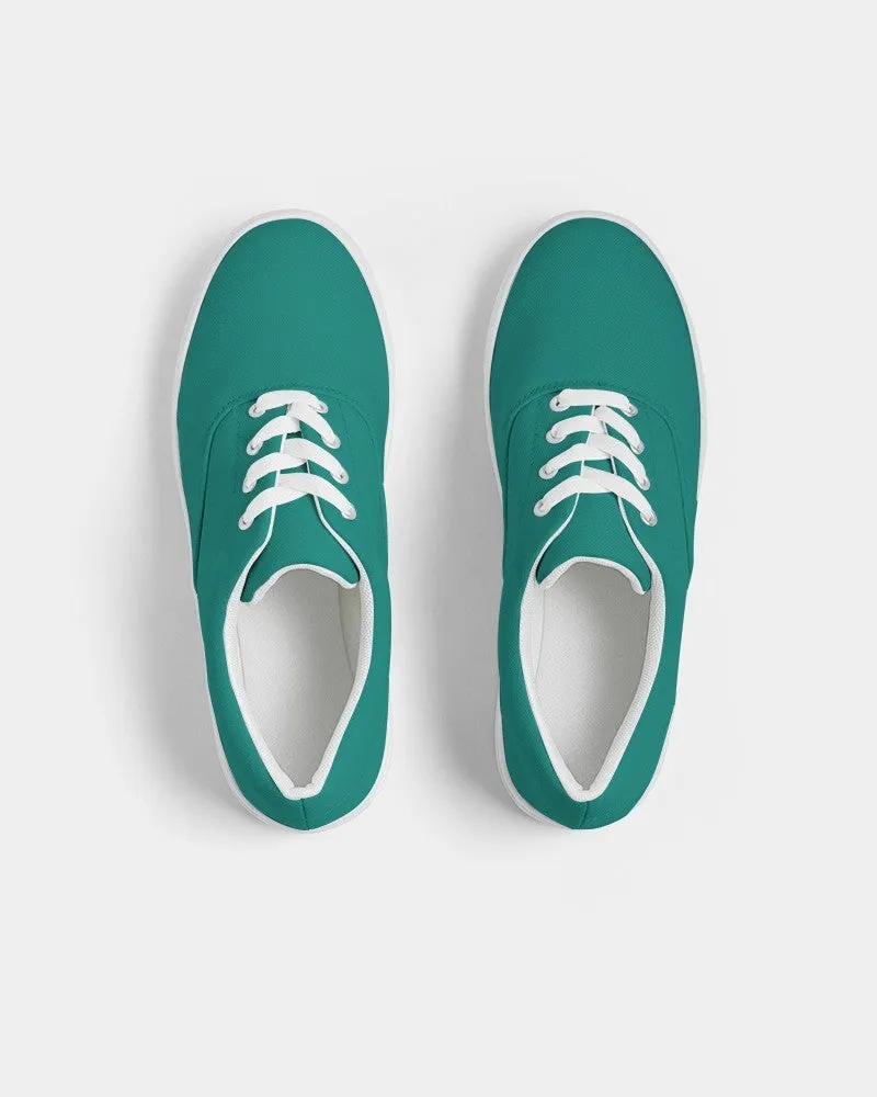 Shaded Blue-Green Canvas Sneakers | Women's | C100M0Y50K30