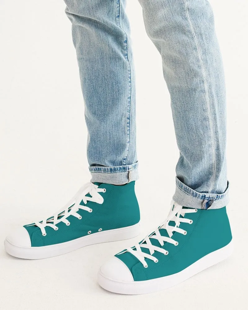 Shaded Blue-Green High-Top Canvas Sneakers | Men's | C100M0Y38K30