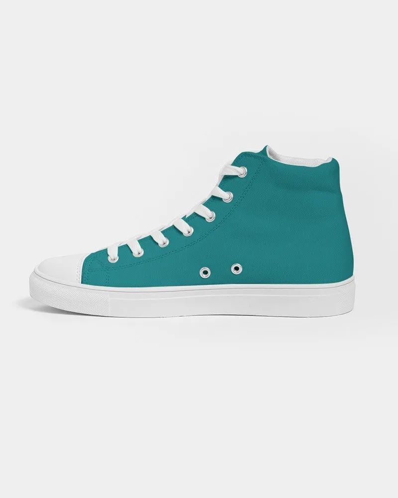 Shaded Blue-Green High-Top Canvas Sneakers | Men's | C100M0Y38K30