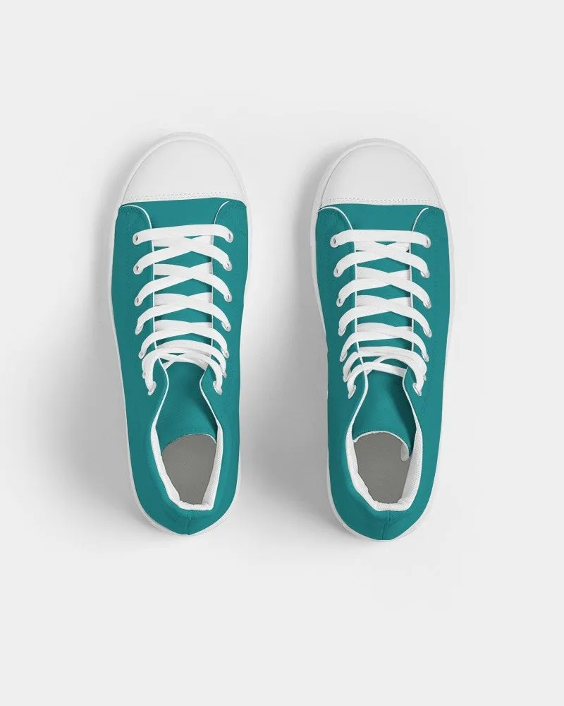 Shaded Blue-Green High-Top Canvas Sneakers | Men's | C100M0Y38K30