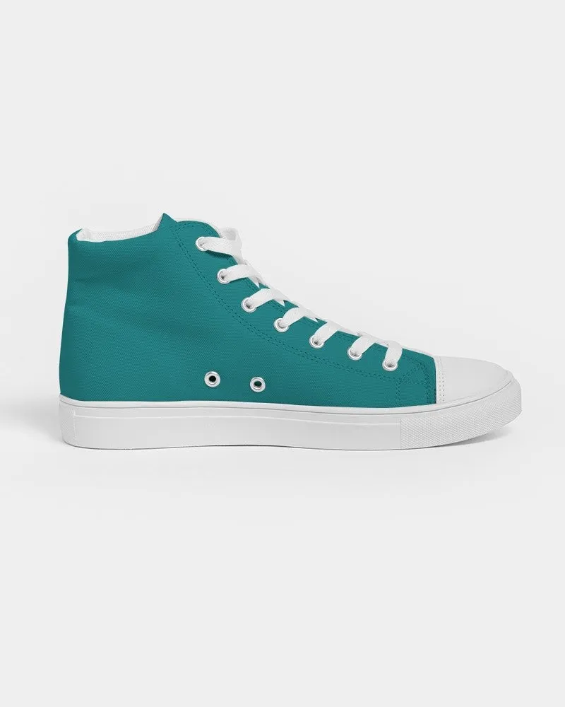 Shaded Blue-Green High-Top Canvas Sneakers | Women's | C100M0Y38K30