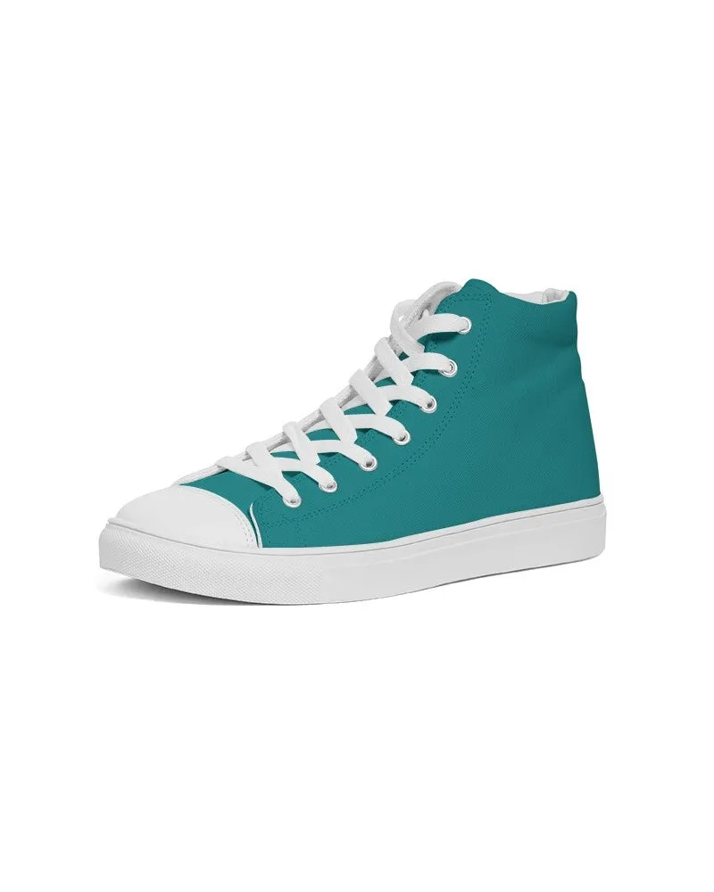 Shaded Blue-Green High-Top Canvas Sneakers | Women's | C100M0Y38K30
