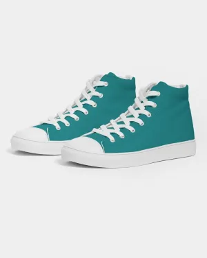 Shaded Blue-Green High-Top Canvas Sneakers | Women's | C100M0Y38K30