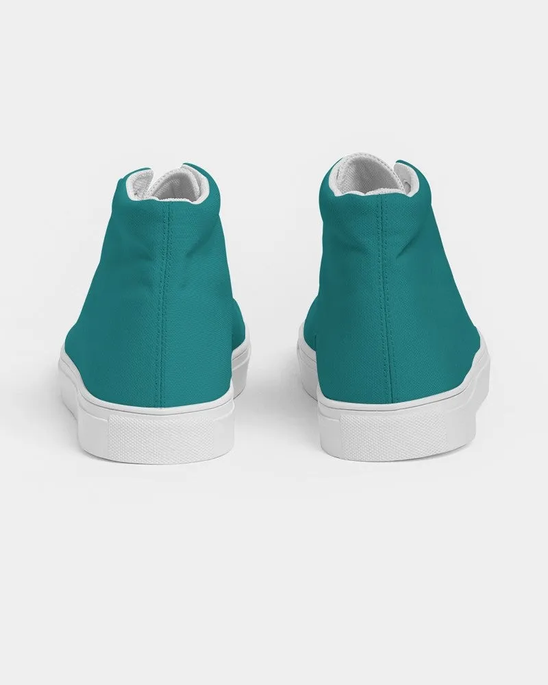 Shaded Blue-Green High-Top Canvas Sneakers | Women's | C100M0Y38K30